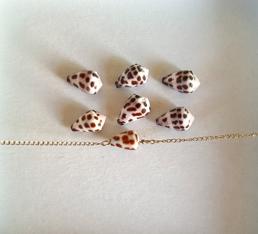 Hebrew cone shell necklace