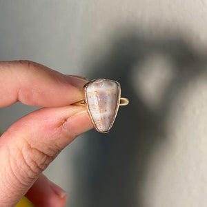 size 8 abbreviated cone shell ring