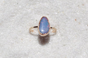 gold opal ring (size 6)