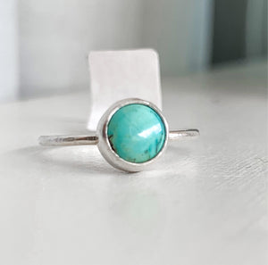 silver turquoise ring (size 8)