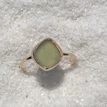 Load image into Gallery viewer, gold sea glass ring (size 9)
