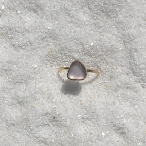 gold sea glass ring (size 5.5)