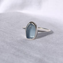 Load image into Gallery viewer, silver sea glass ring (size 6.5)
