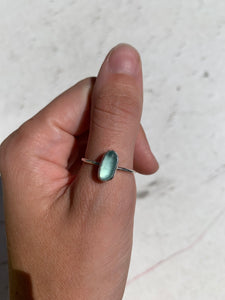 silver sea glass ring (size 8.5)