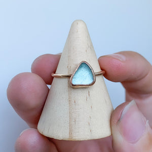 turquoise sea glass ring