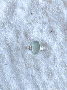 fancy sea glass ring (size 6)