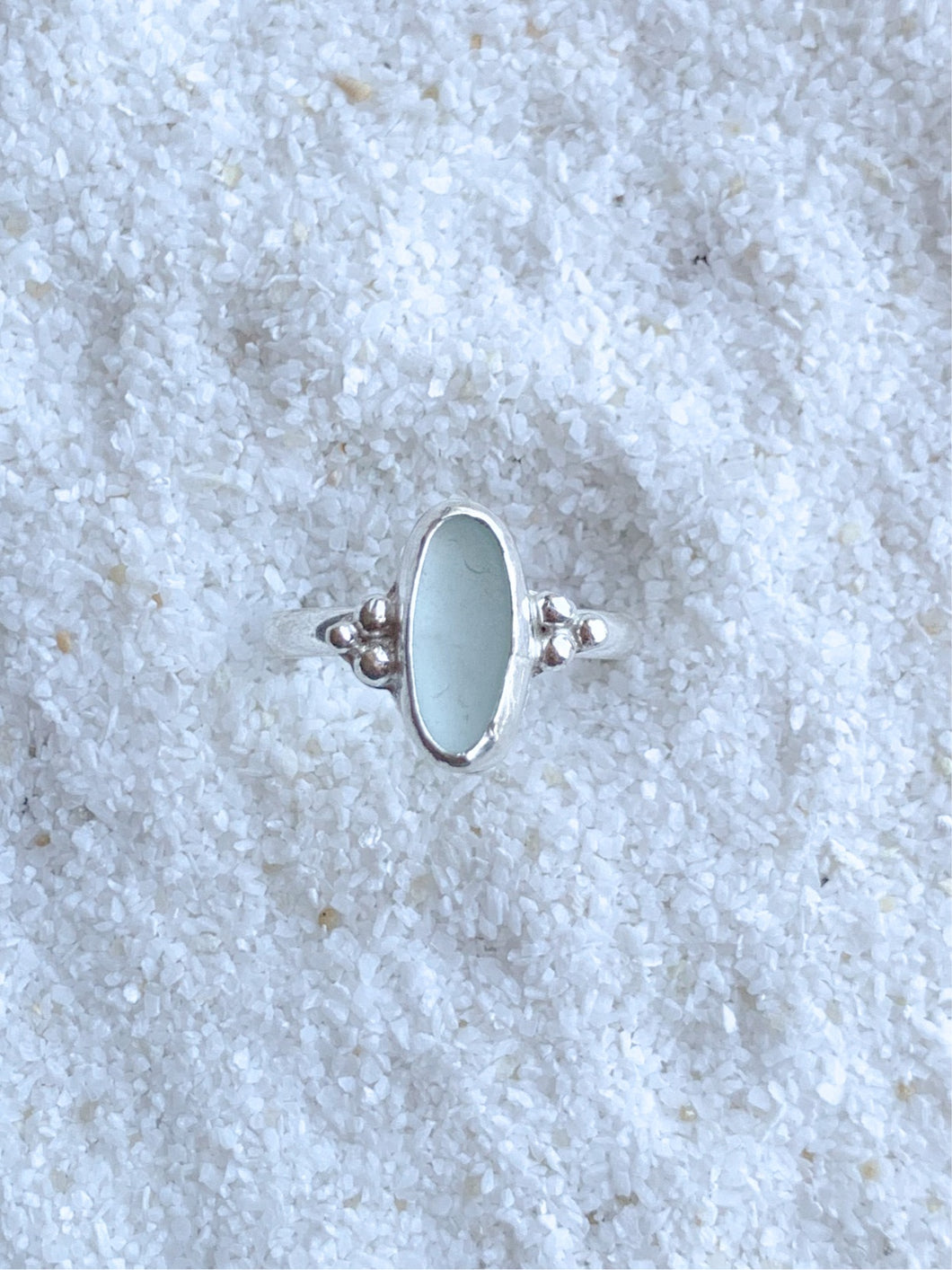 fancy sea glass ring (size 8)